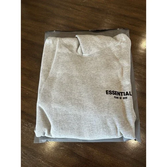 Small/Medium/Large Fear Of God Essentials Hoodie Dark Oatmeal SS22 NEW AUTHENTIC - Picture 4 of 11